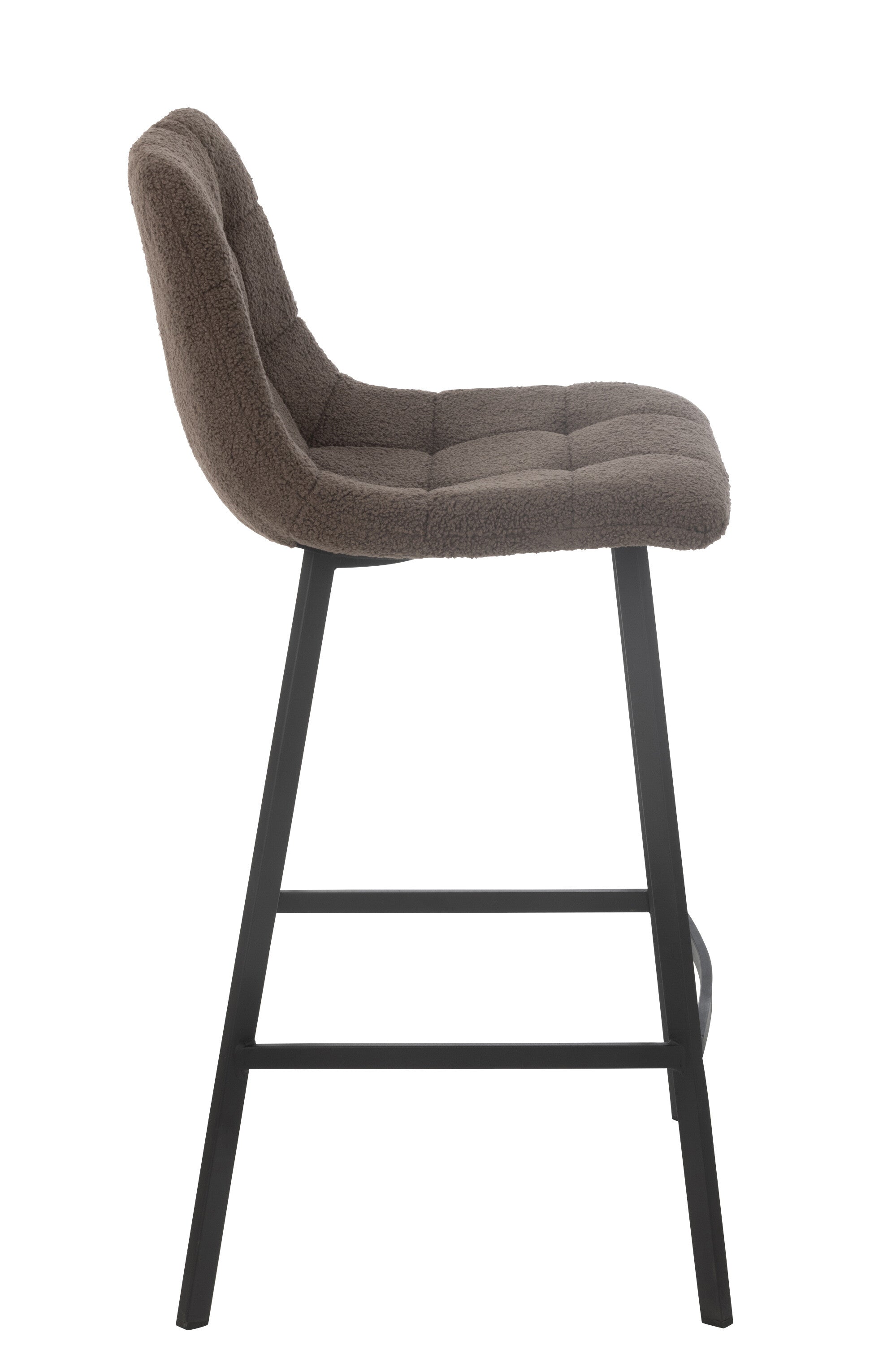 J-Line barstoel Kent - metaal/polyester - bruin