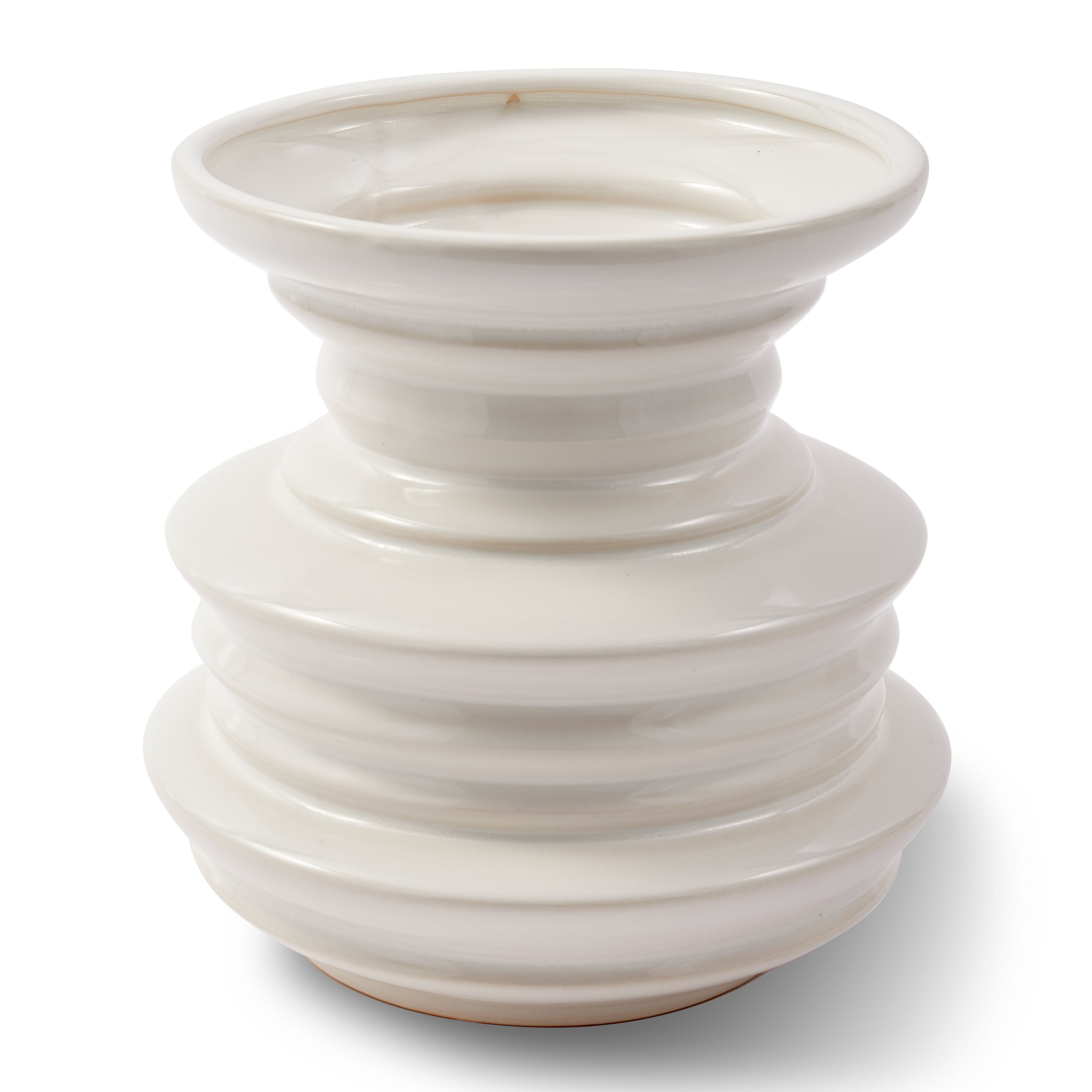 POLSPOTTEN Stacked Plates Vaas - Wit