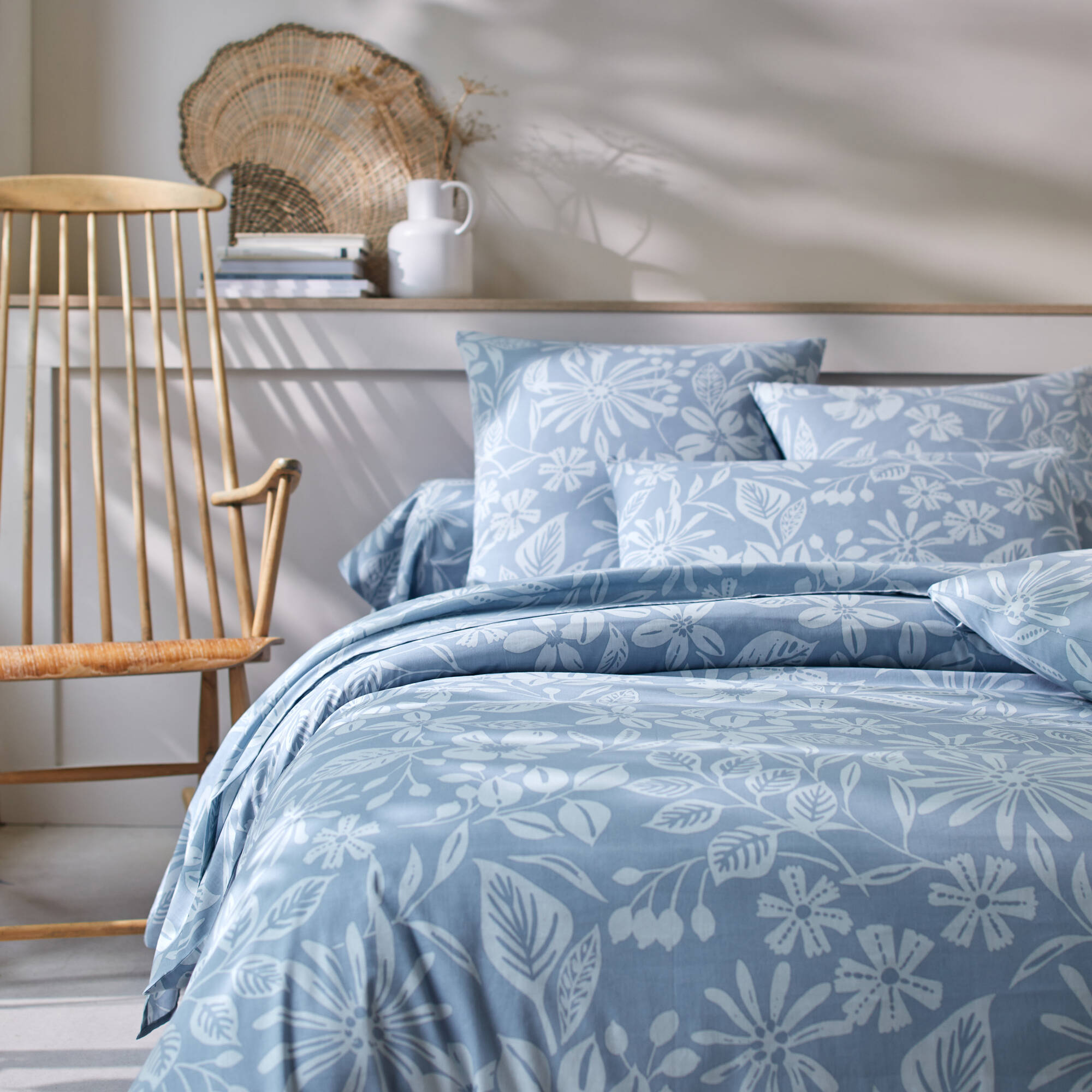 Linge de lit Céline en coton imprimé floral