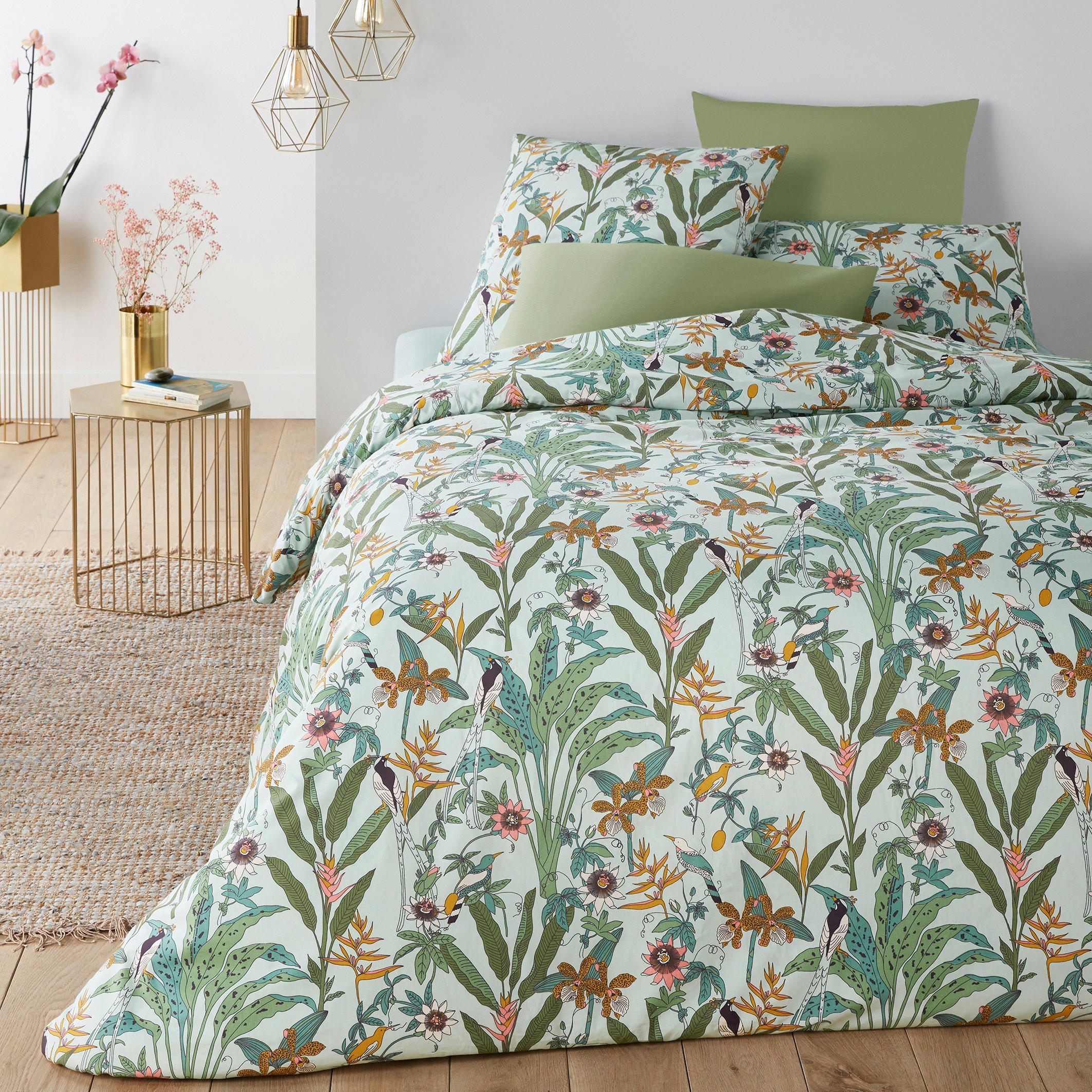 Housse de couette percale de coton, Eden Flower