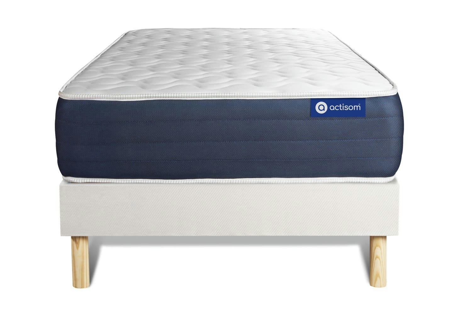 ACTIMEMO SLEEP - Ensemble 80x190 cm sommier kit blanc