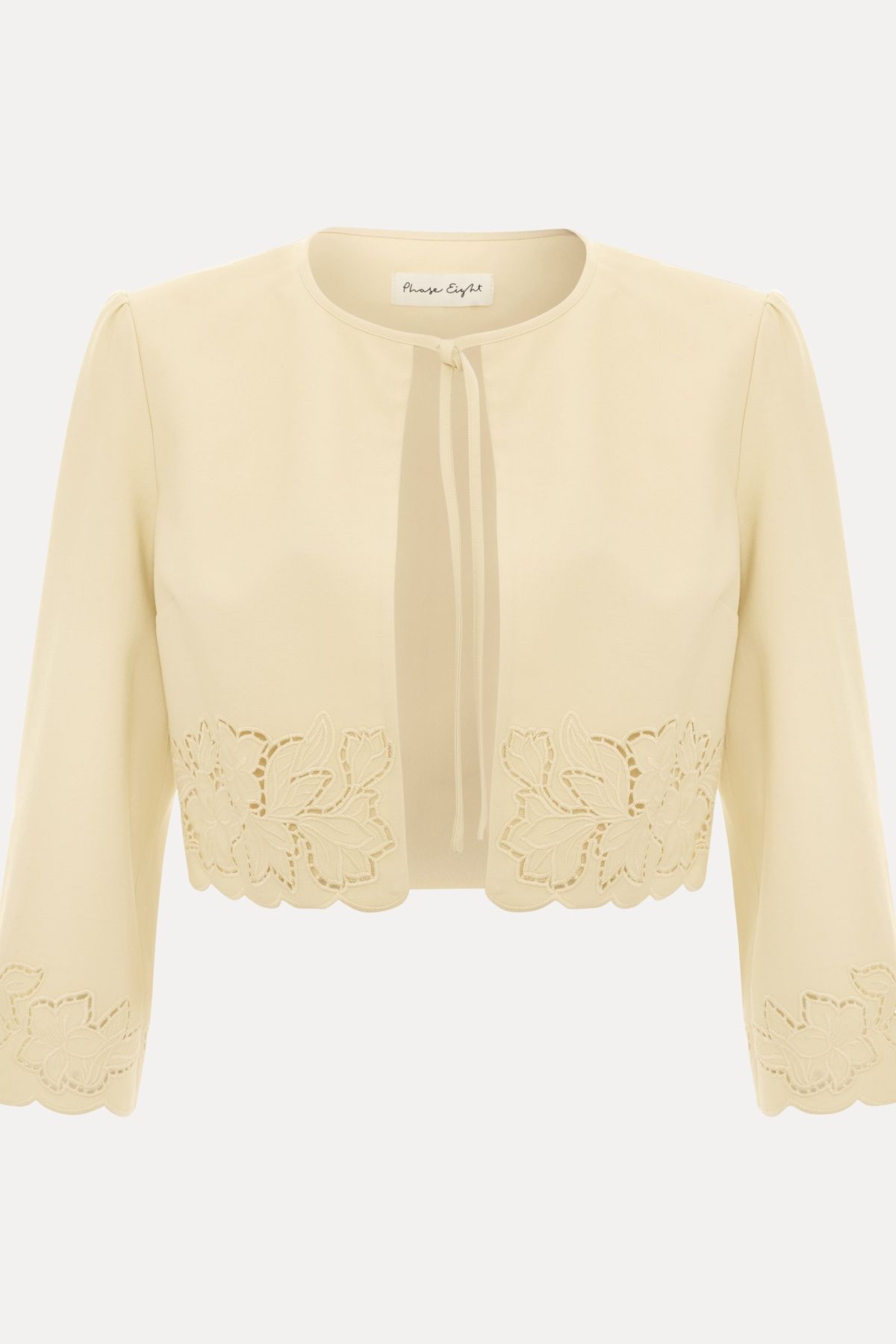 Phase Eight Wilda Embroidered Scallop Cropped Jacket