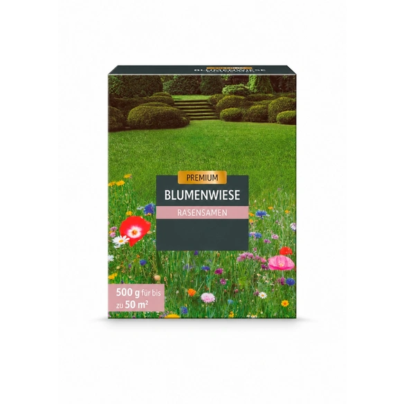 Blumenwiese, Rasensamen Blumenwiese 0,5Kg Karton für 50 m2