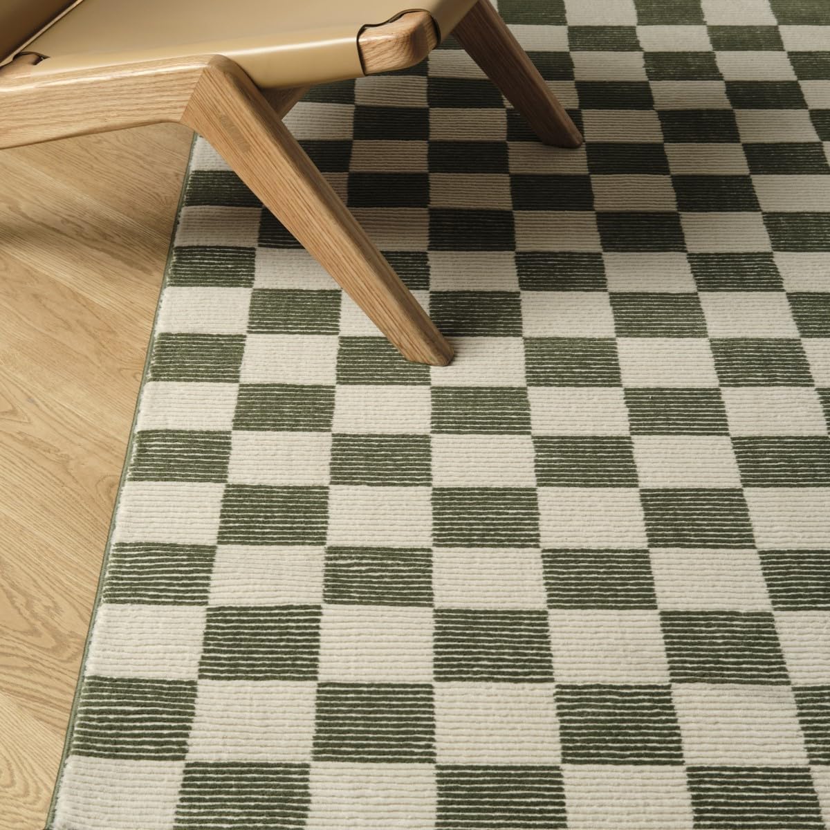 Revival Rugs Gambit 9'2x12'2 Washable Area Rug for Living Room Bedroom - 100% Recycled Oeko-TEX Certified, Medium Pile, Green, Beige