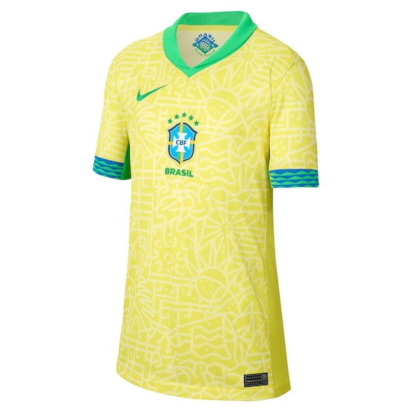 Brazil National Team Nike Youth 2024 Home Stadium Replica Jersey – Yellow