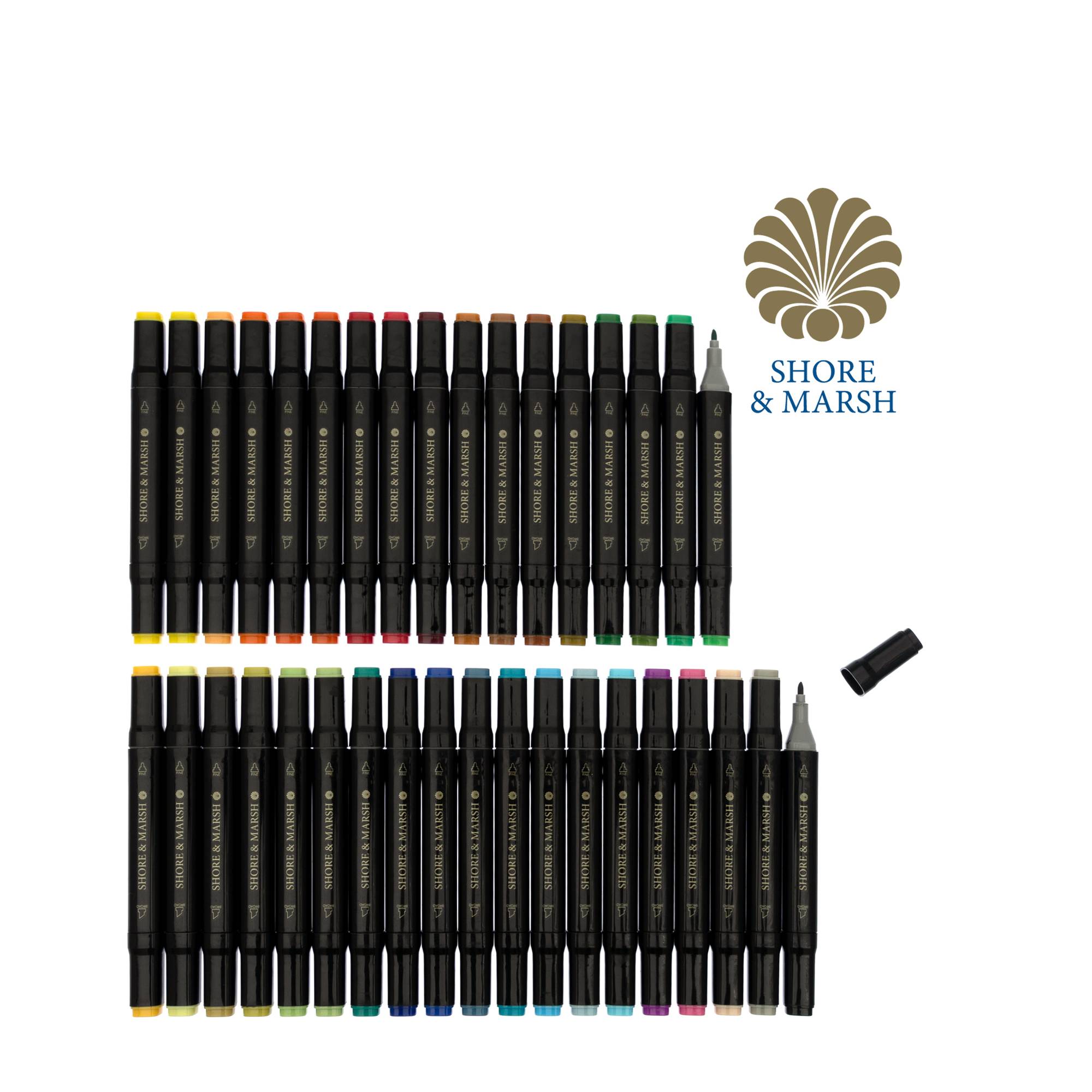 Shore & Marsh Dual Tip Art Markers 36 Pack