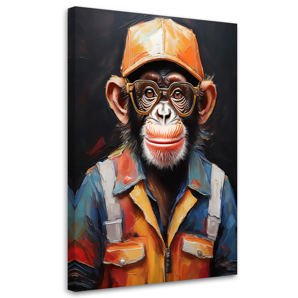 Feeby Obraz na płótnie, Małpa Zwierzęta Abstrakcja 40x60
