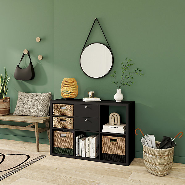 Boîte de rangement en fibre naturelle Mixxit coloris vert