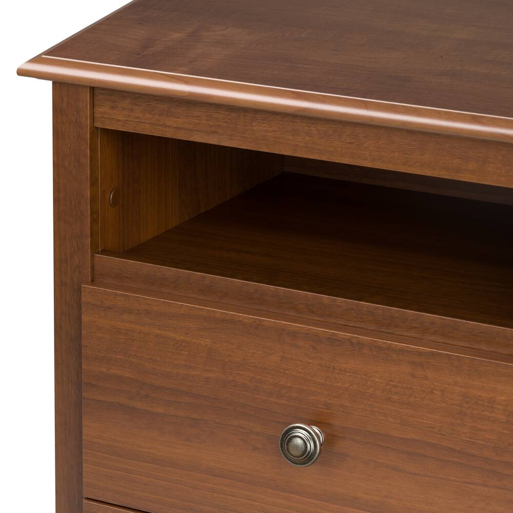 Prepac 2-Drawer Monterey Tall Nightstand with Open Shelf