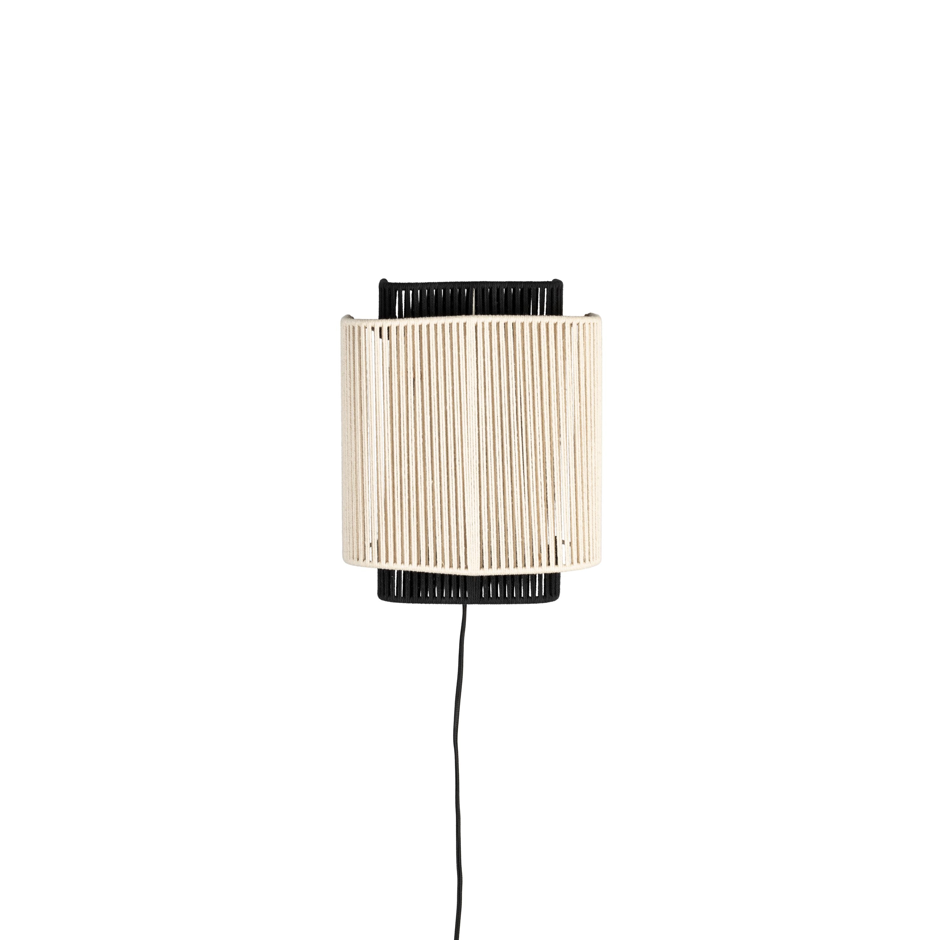Dutchbone Elon Wandlamp Beige/ Zwart