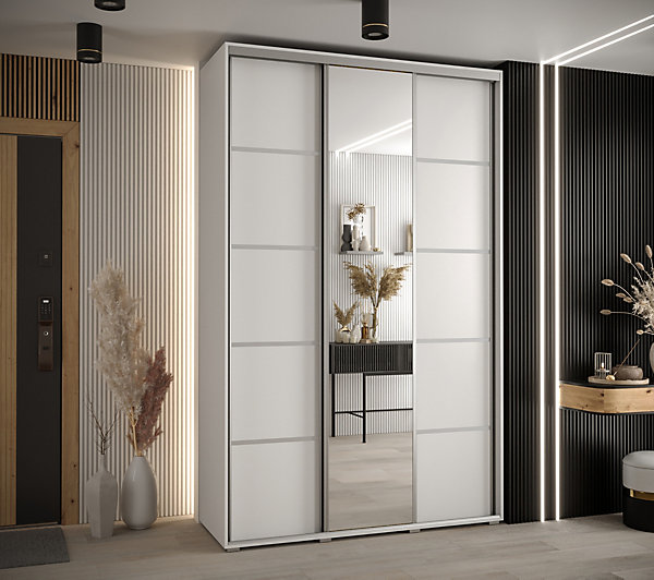 Armoire Davos 5 a portes coulissantes H. 235,2 x L. 150 x P. 45 3 portes