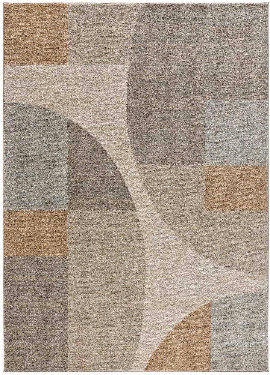 AYDIN - Tapis géométrique en beige, 140X200 cm