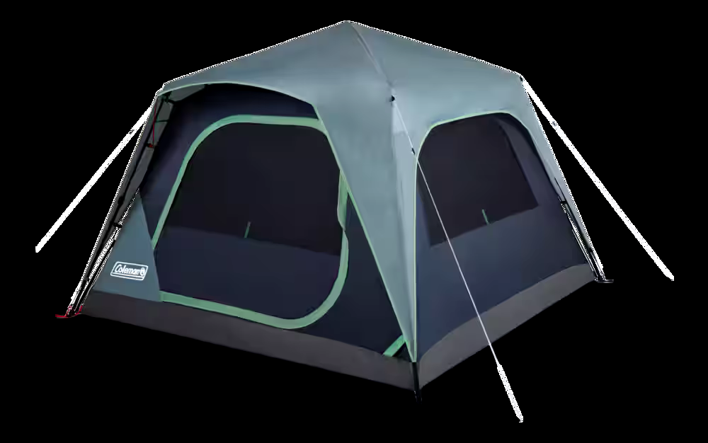 Coleman Skylodge 3-Season, 4-Person Instant Set-Up Camping Cabin Tent w/ Rain Fly & Carry Bag
