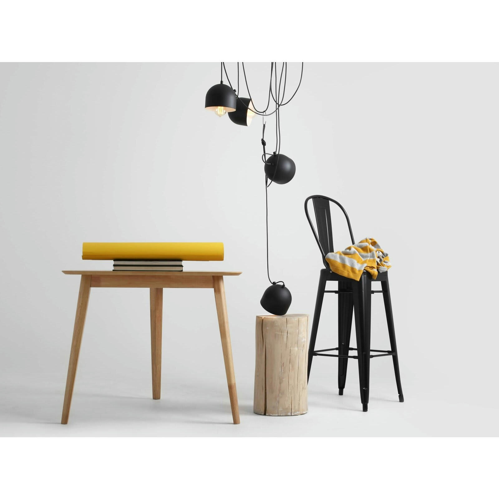 POPO - Suspension Acier Noir 15x15x15 cm