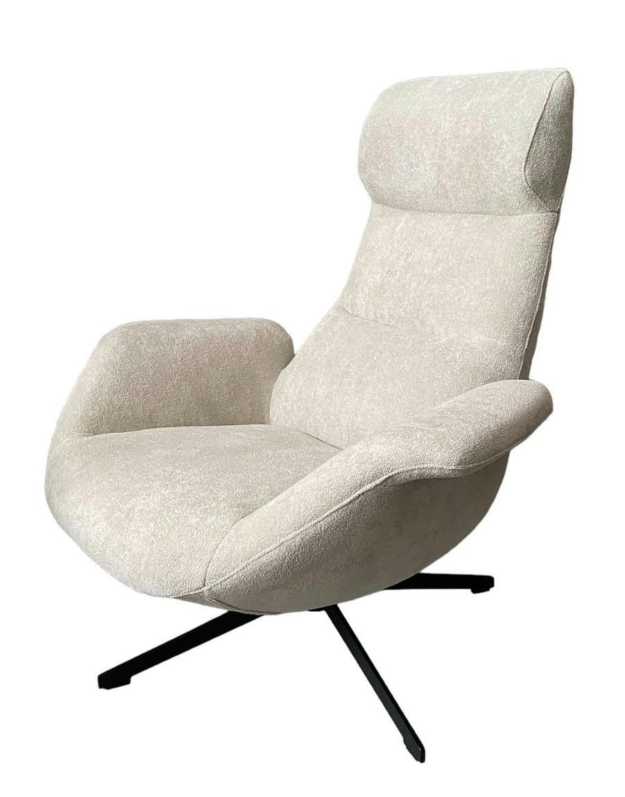 ASTI - Fauteuil rotatif en tissu beige