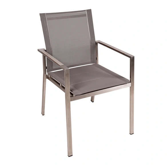 Tischgruppe »SIENNA«, 5-tlg., Silber, Edelstahl, Kunststoff