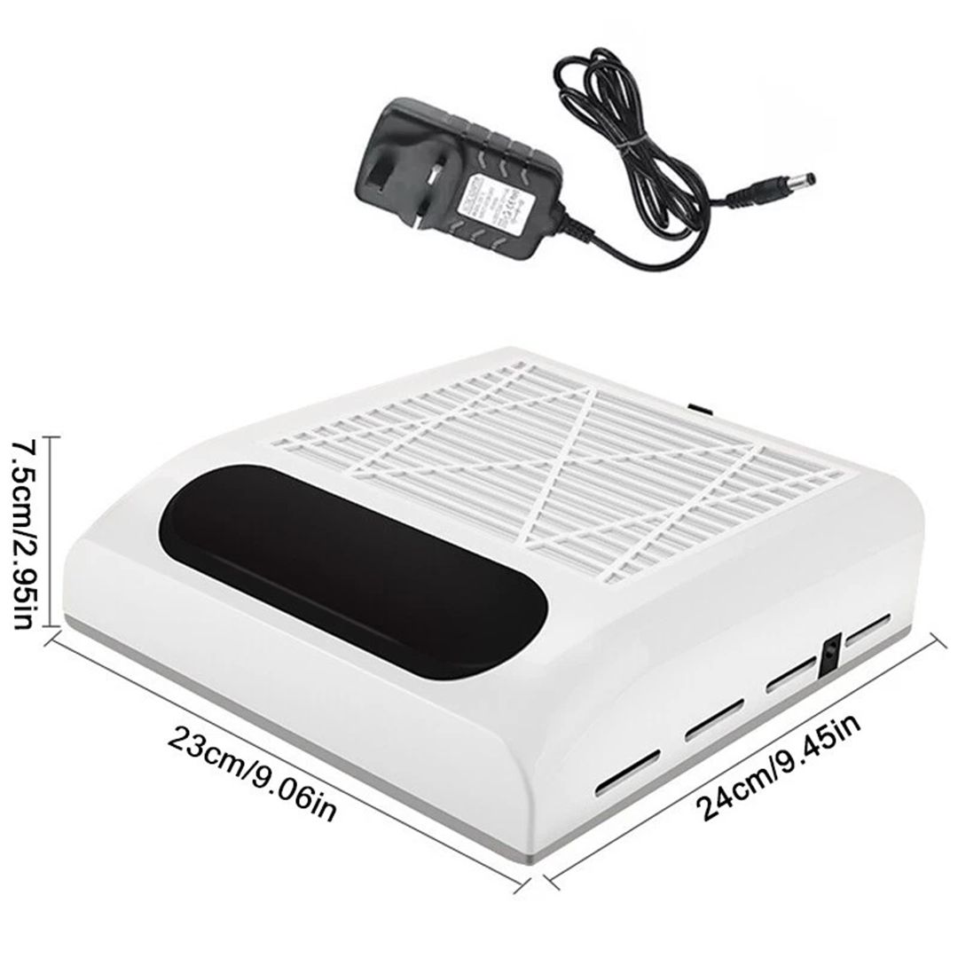 Nordara 80W Nail Dust Collector Nail Vacuum Dust Extractor Suction Fan UK Plug