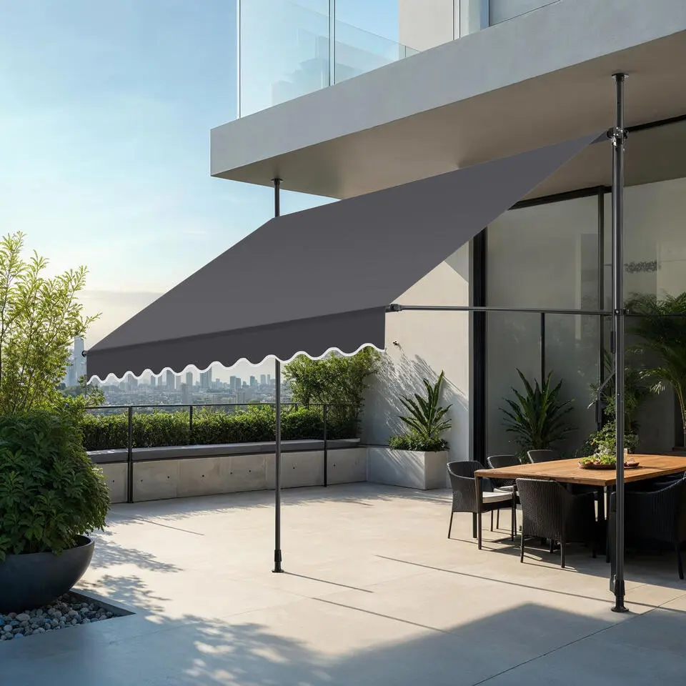 tectake Klemluifel met zwengel, in hoogte verstelbaar, Zwart / Grijs