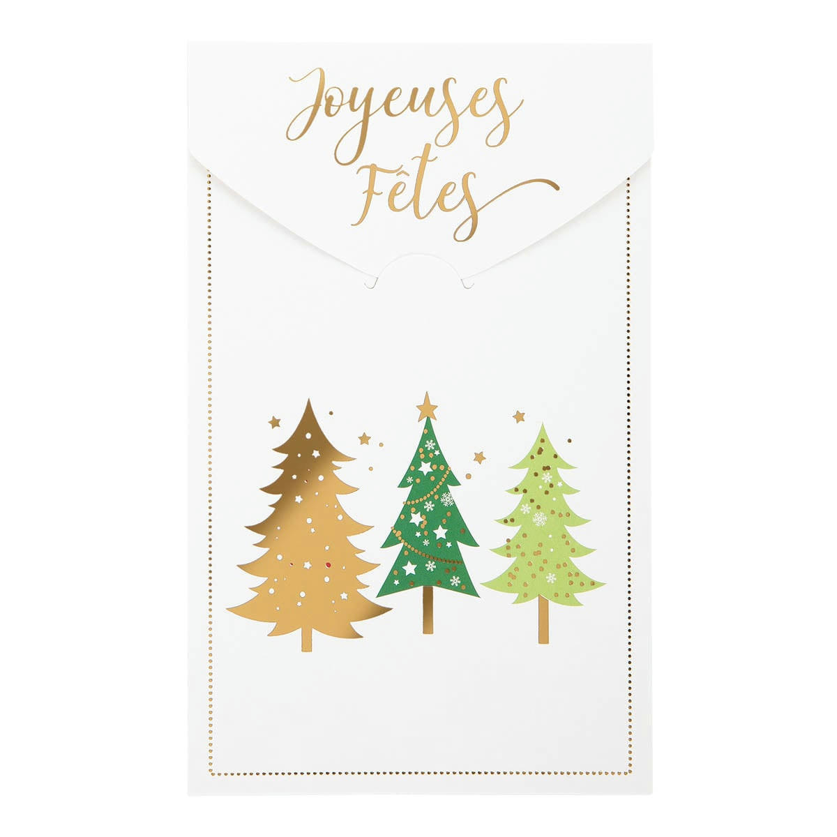 - Carte De Vœux Surprise Trio Sapins
