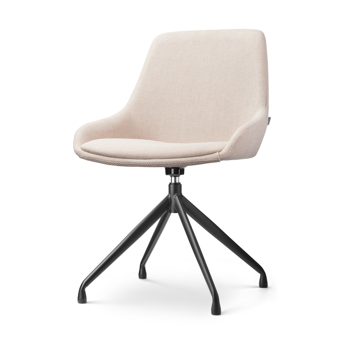 Nolon Nola-Isa Eetkamerstoel Beige - Draaibaar Zwart Onderstel