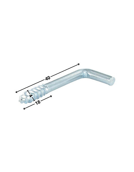 Gond à vis bois 4X40 Filetée sur 18 Inox A2 - 10 pièces