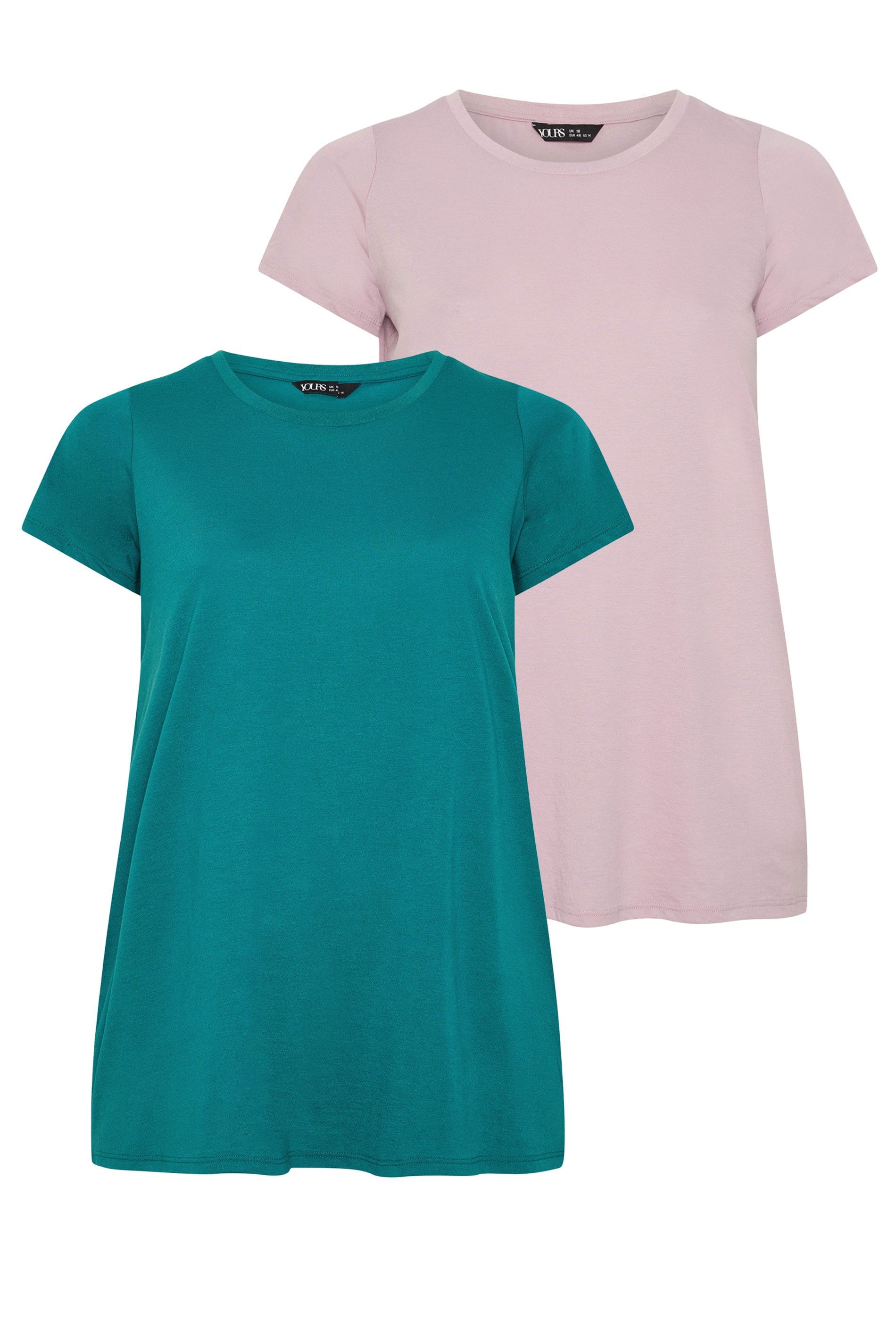 Yours 2 Pack Short Sleeve Core T-Shirts