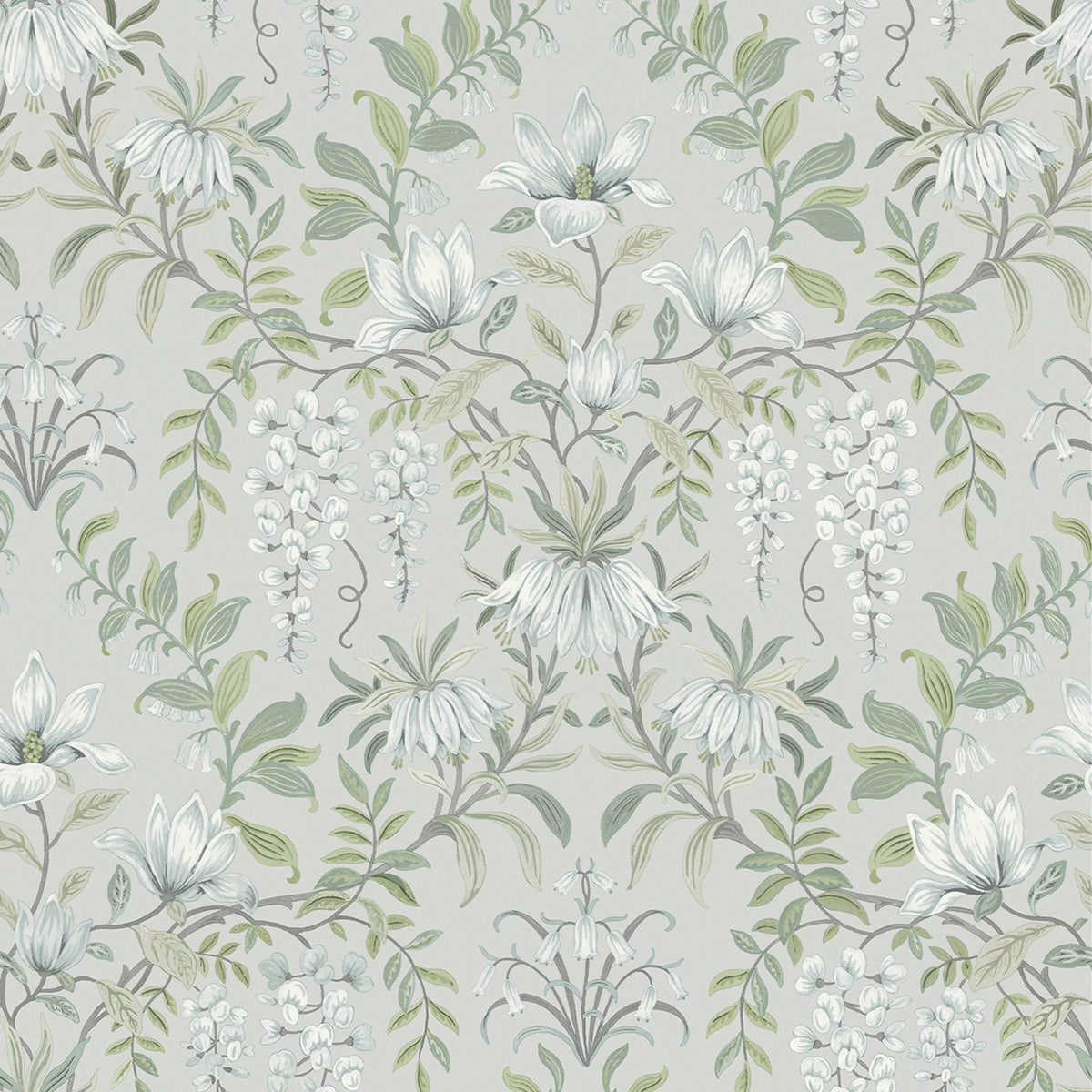 Laura Ashley Vliesbehang - Parterre Sage - 10mx52cm