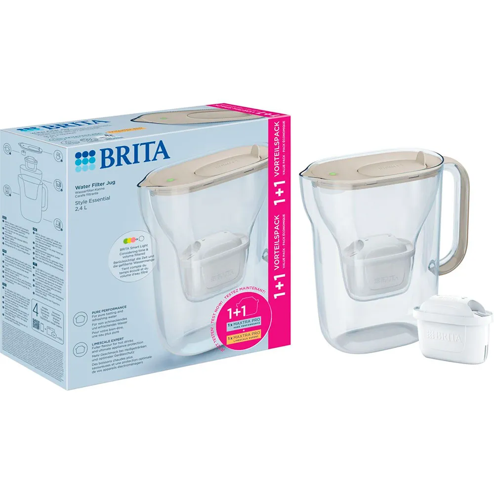 Brita Style Essential incl 1xMXPRO PP & 1xMXPRO EK water filter jug