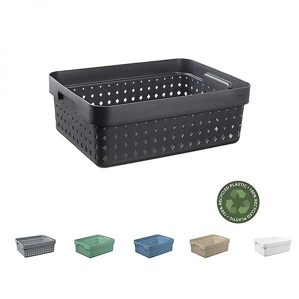Corbeille de rangement élégante pour salle de bain M - Noir