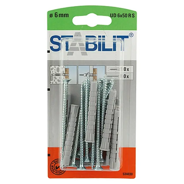 UNIVERSALPLUGG STABILIT 6X50MM 10STK