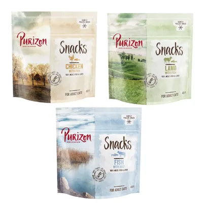 Purizon Cat Snacks Grain-Free Mixed Trial Pack 3 x 40g