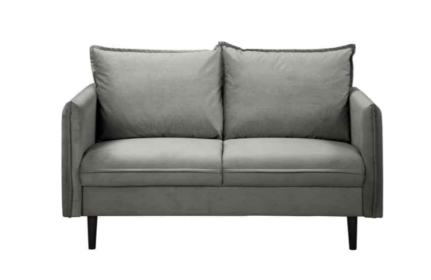 Ropez Juli sofa 2 osobowa wysokie nogi plusz grafitowy