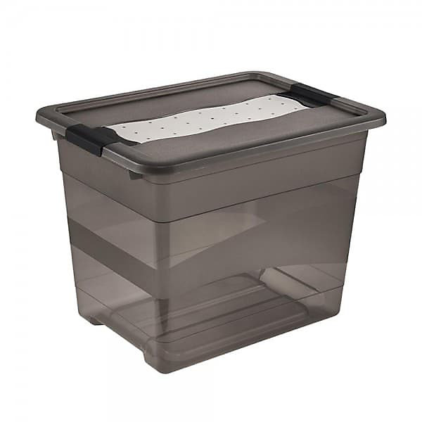 Boîte de rangement jouet avec couvercle 24 litres - Gris