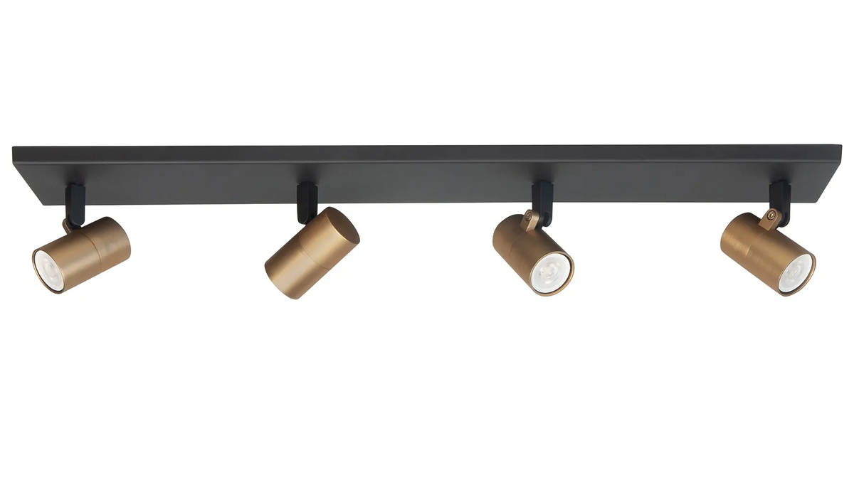 Highlight spot Picollo - 4 lichts - 65 x 11  cm - zwart goud