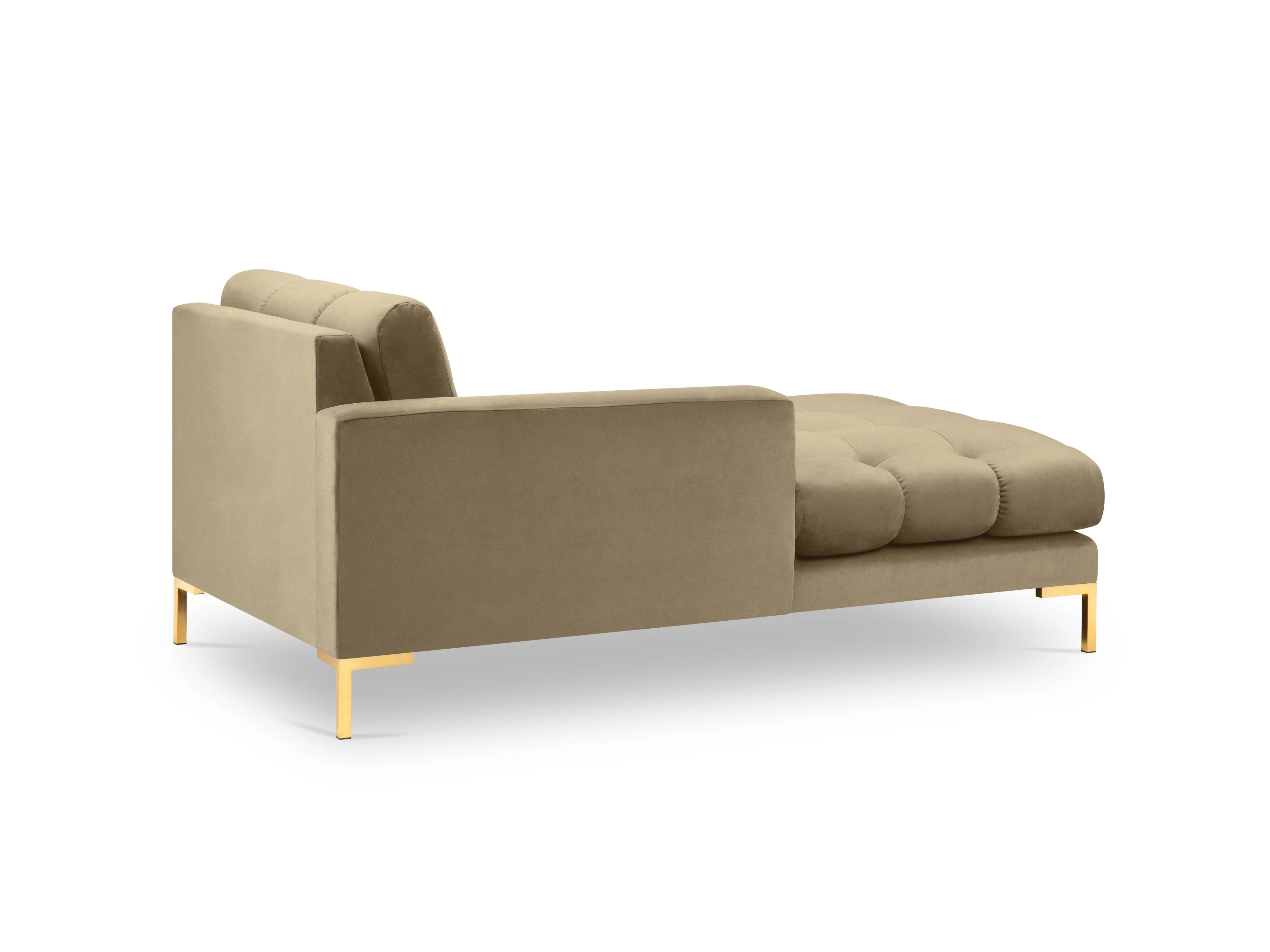 Chaise longue Bali links velvet