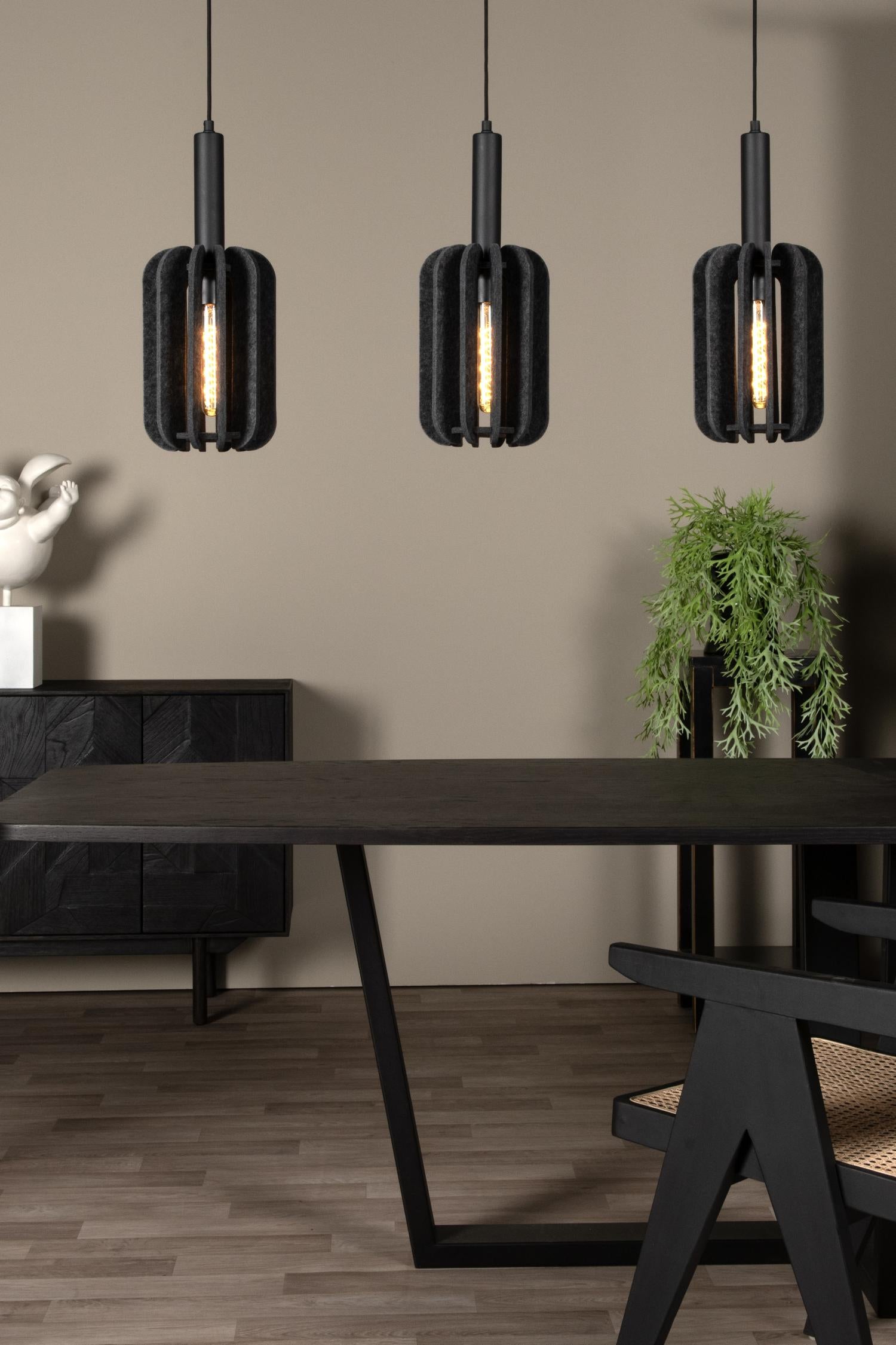 Lucide hanglamp RAFAL - 3xE27 - Grijs