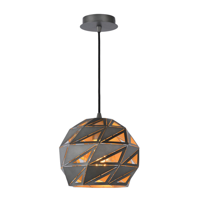 Suspension Malunga grise Ø 25 cm E27 60 W LUCIDE