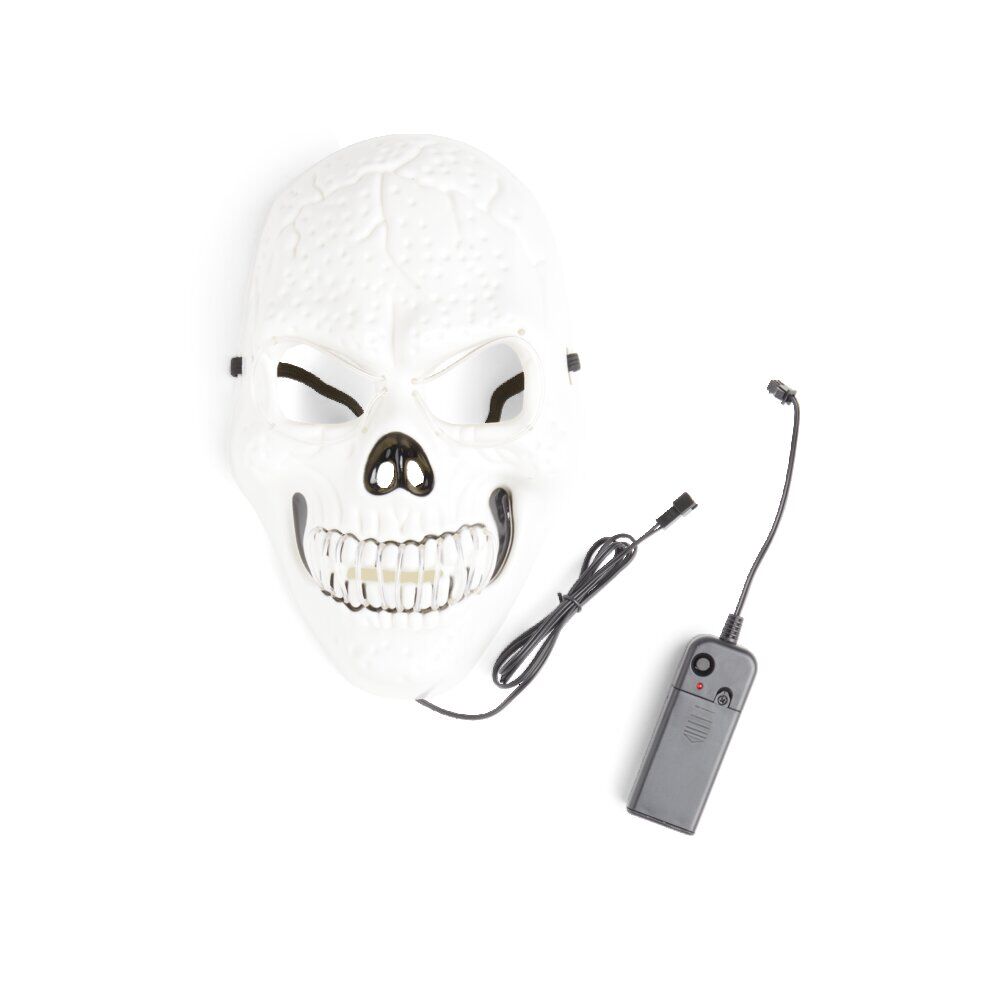 Masque squelette Halloween à LED