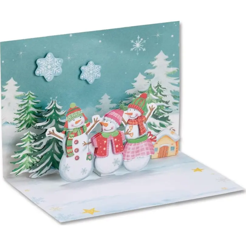 Karte 2er-Set Weihnachtskarte 3D-Set