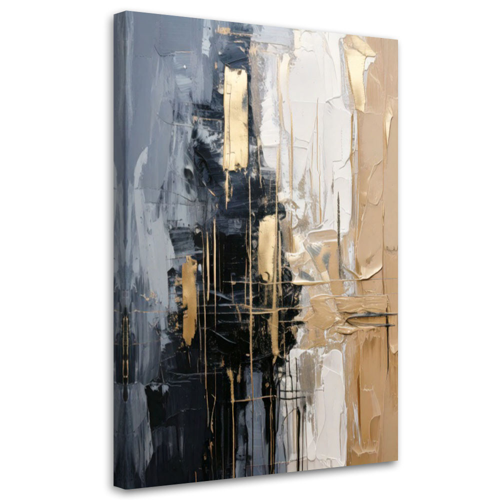 Feeby Obraz na płótnie, Abstrakcja Geometryczna Złoto 40x60