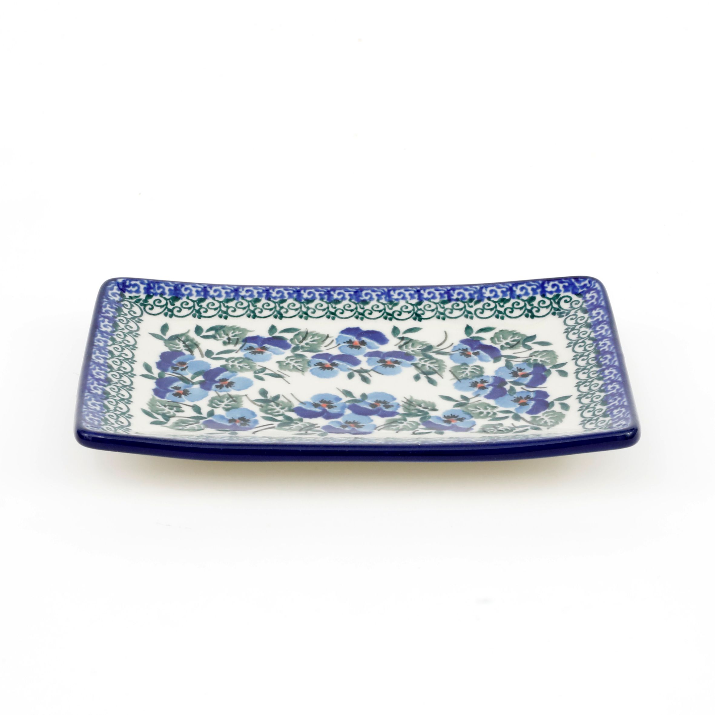 Tacka ceramiczna C27 18/12 cm 2273X Kobaltowe bratki