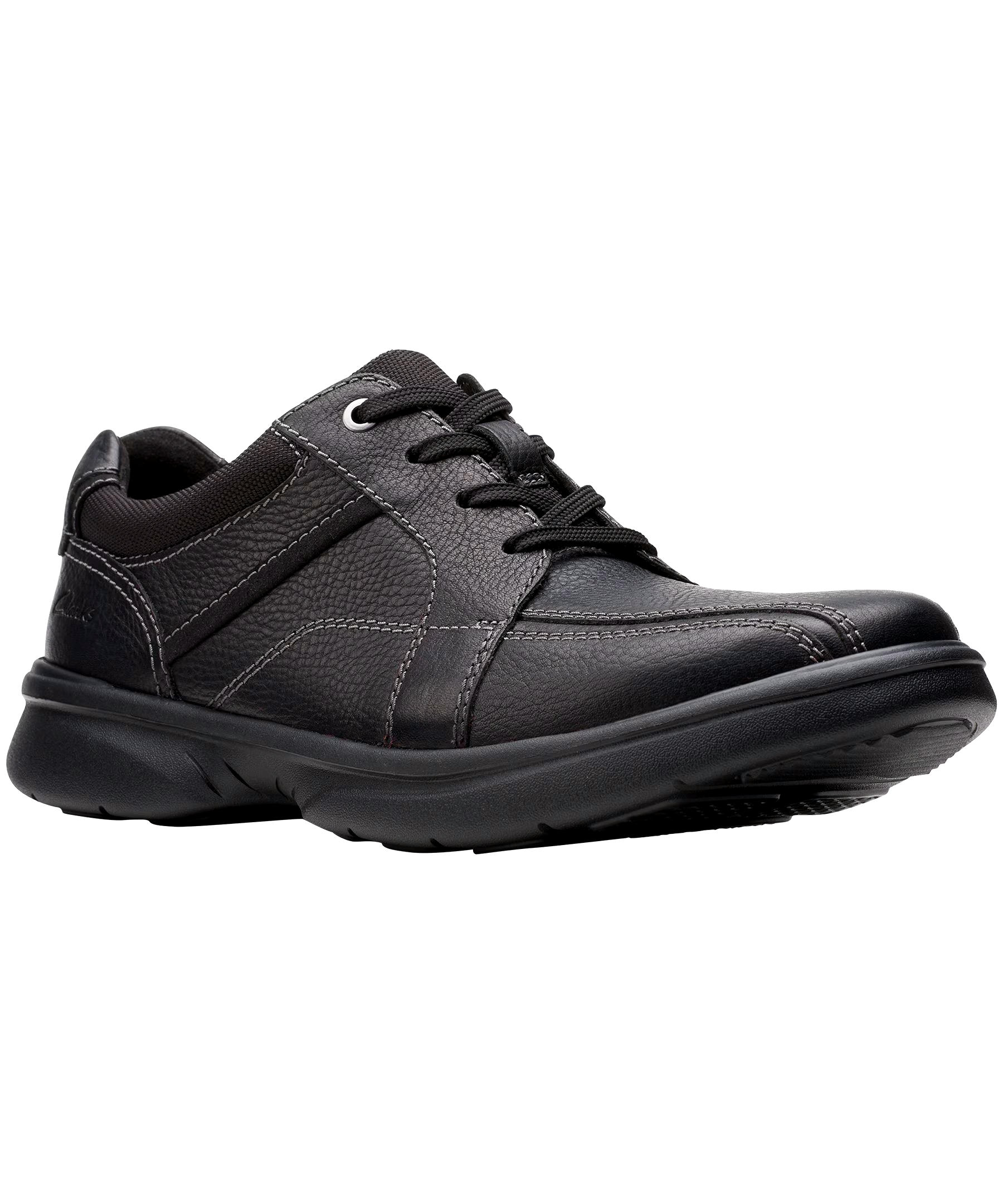 Clark's Men's Bradley Walk Leather Ortholite Lace Up Wide Shoes
