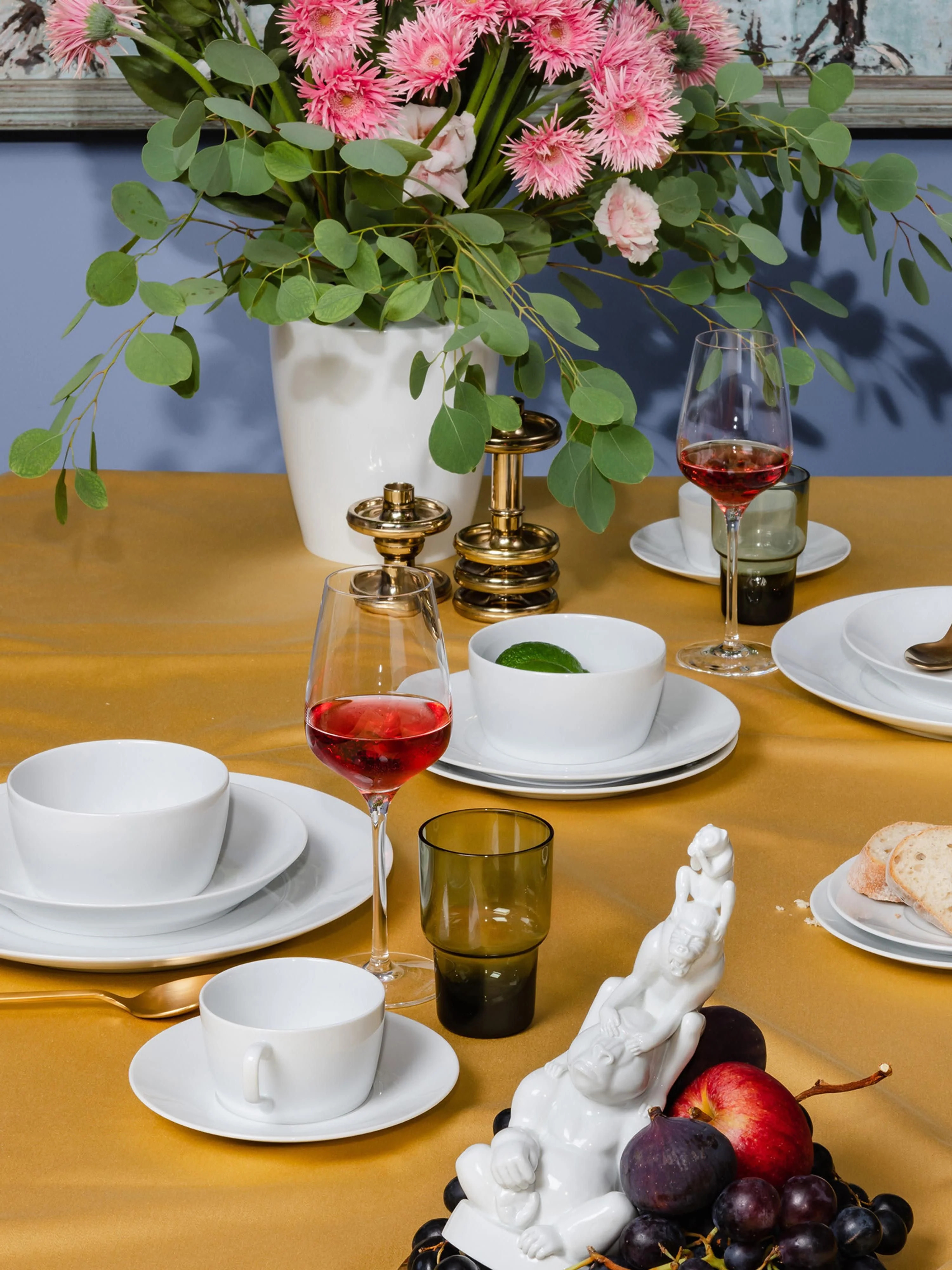 Handgefertigte Frühstücksteller Cosmopolitan aus Porzellan, 2er-Set