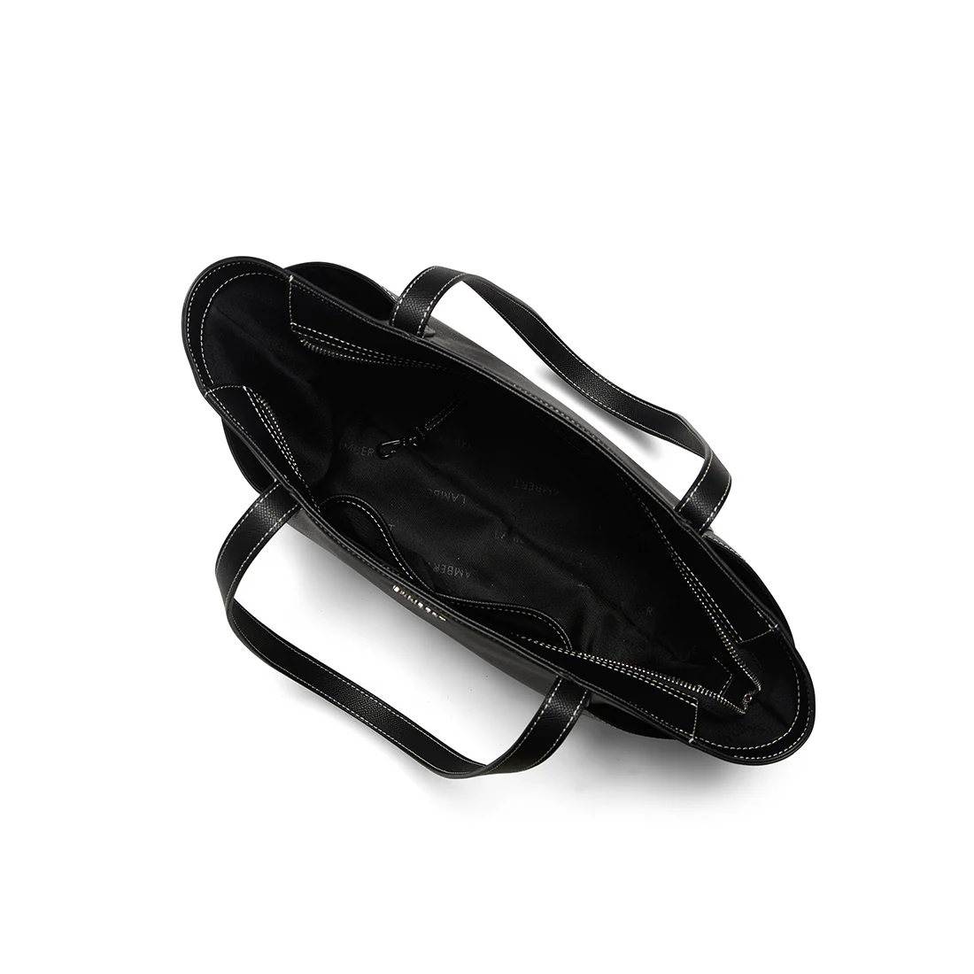 The Opale – 2-in-1 Black Vegan Leather Tote Bag