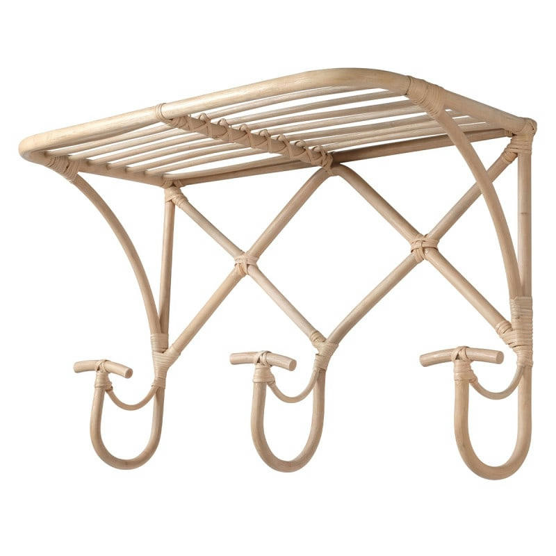 - Patère en rotin 3 crochets