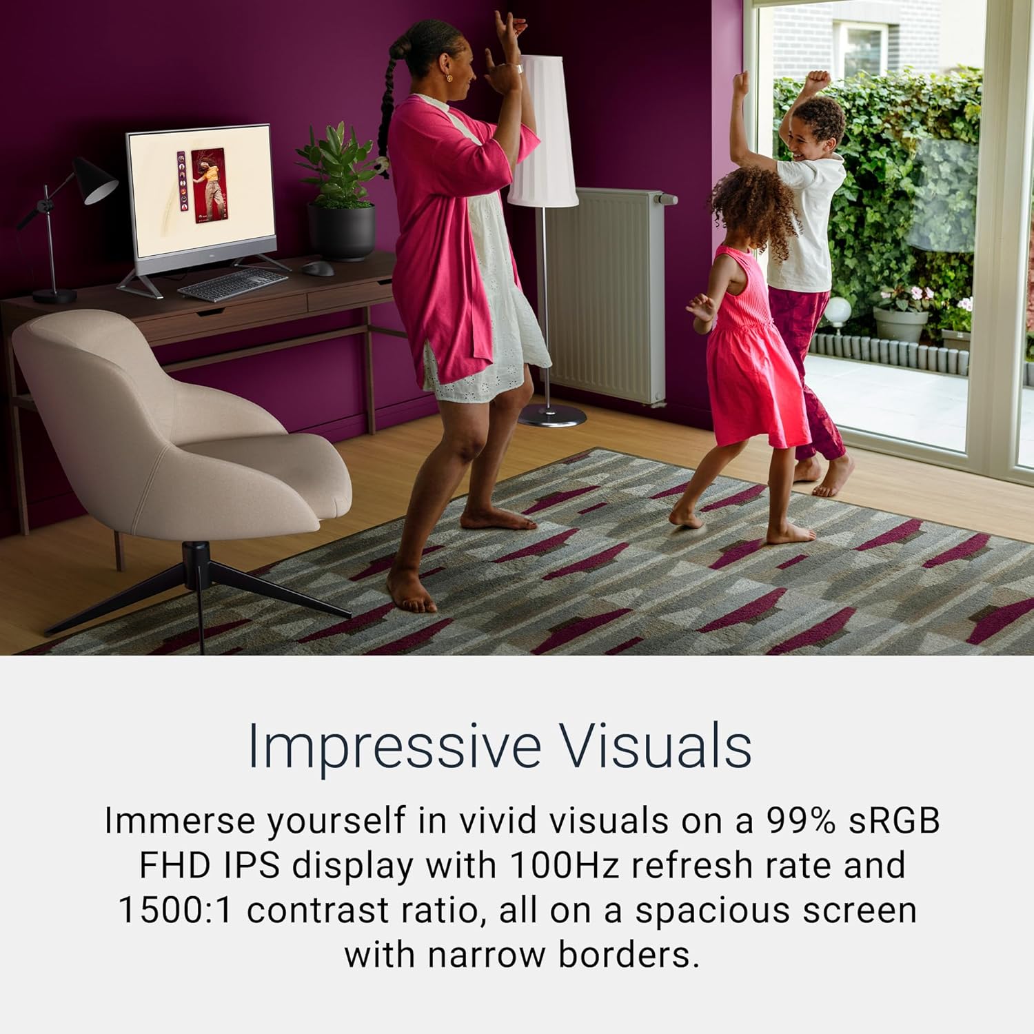 Dell 27 All-in-One Desktop ec27250-27-inch FHD (1920 x 1080) Display  Intel Core 5 Processor 120U  Intel Graphics  16GB DDR5 RAM  512GB SSD  Windows 11 Home  Onsite Service - White