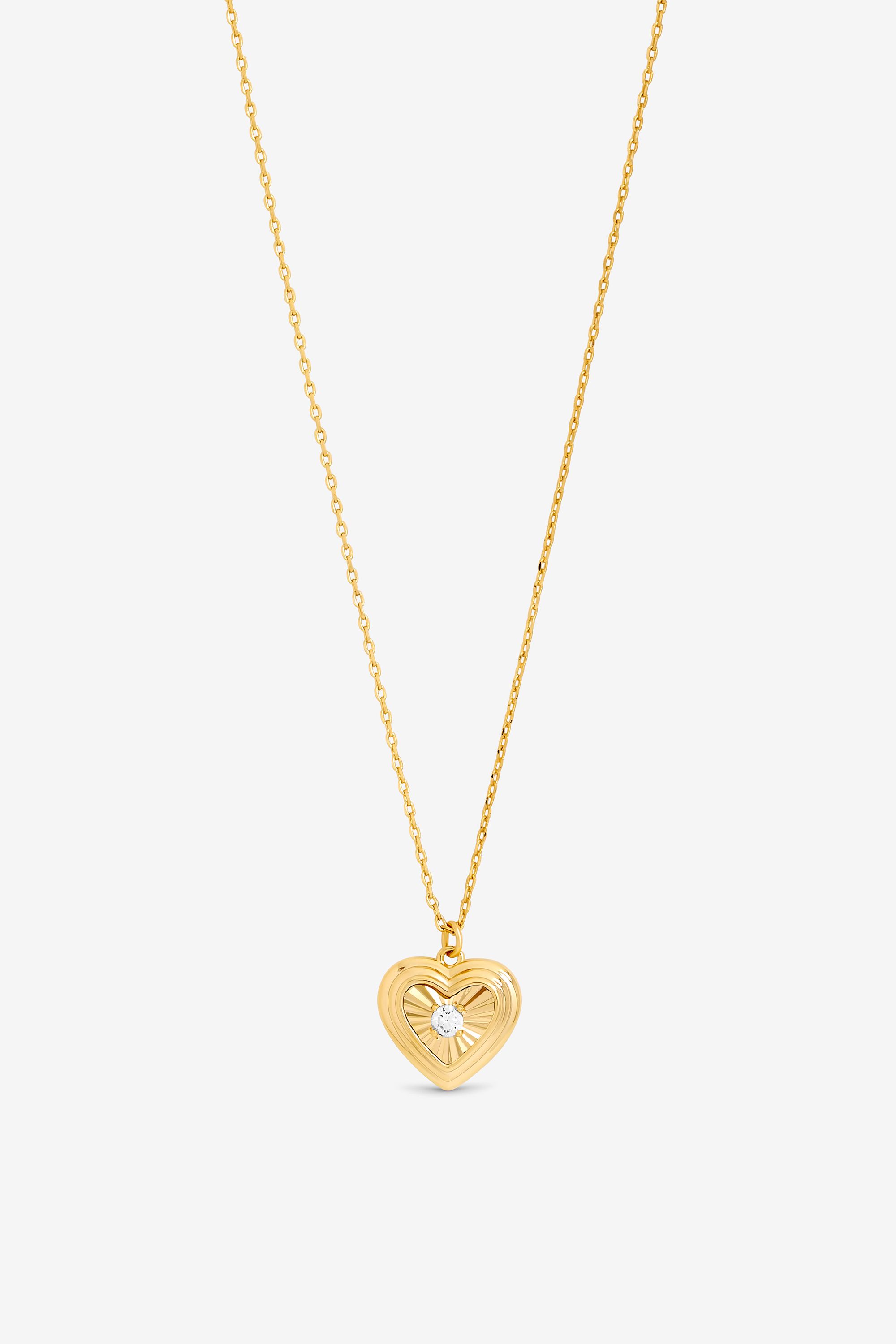Jon Richard 18K Gold Plated Heart Pendant - Gift Box