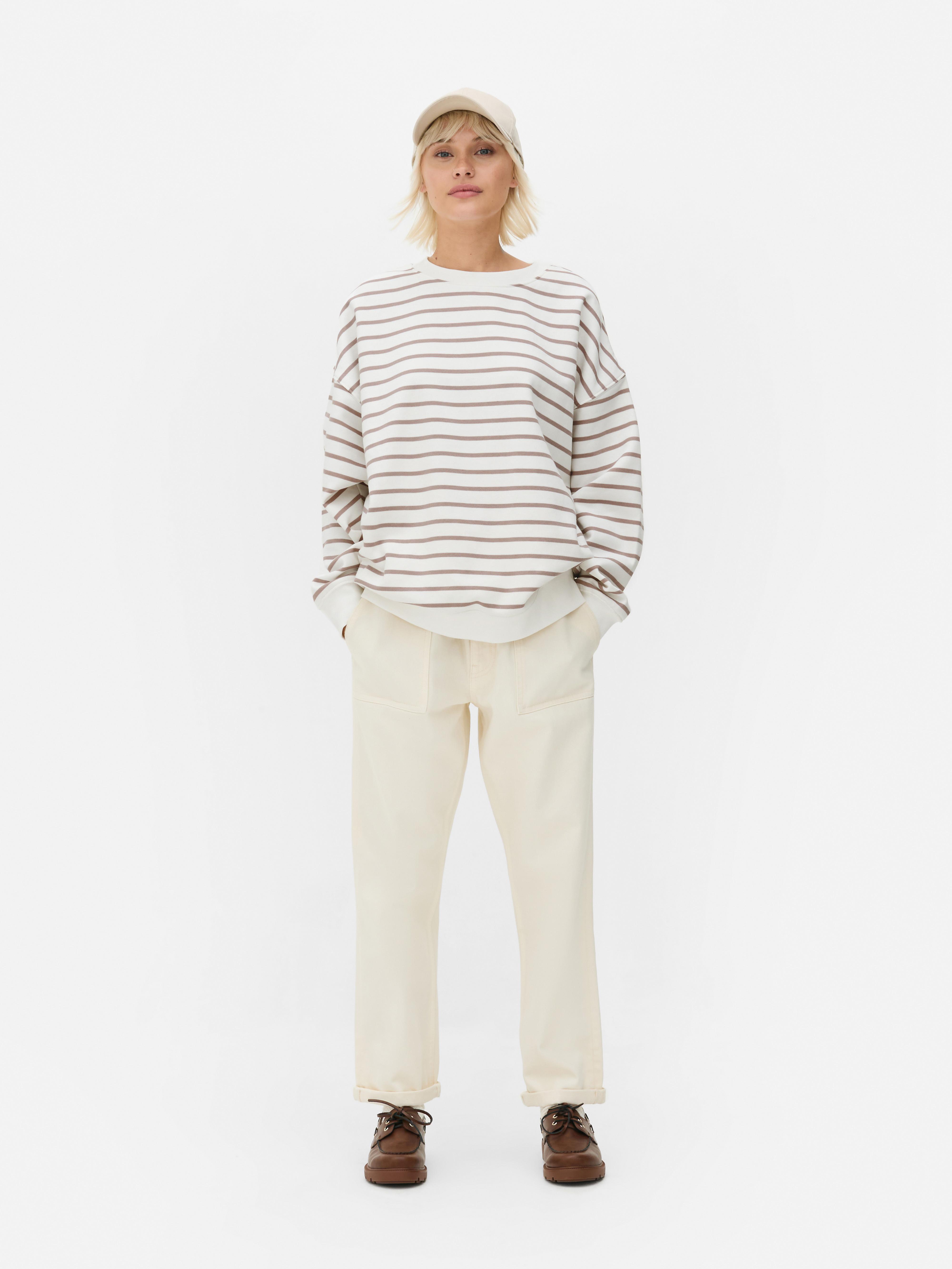 Oversized Striped Sweatshirt