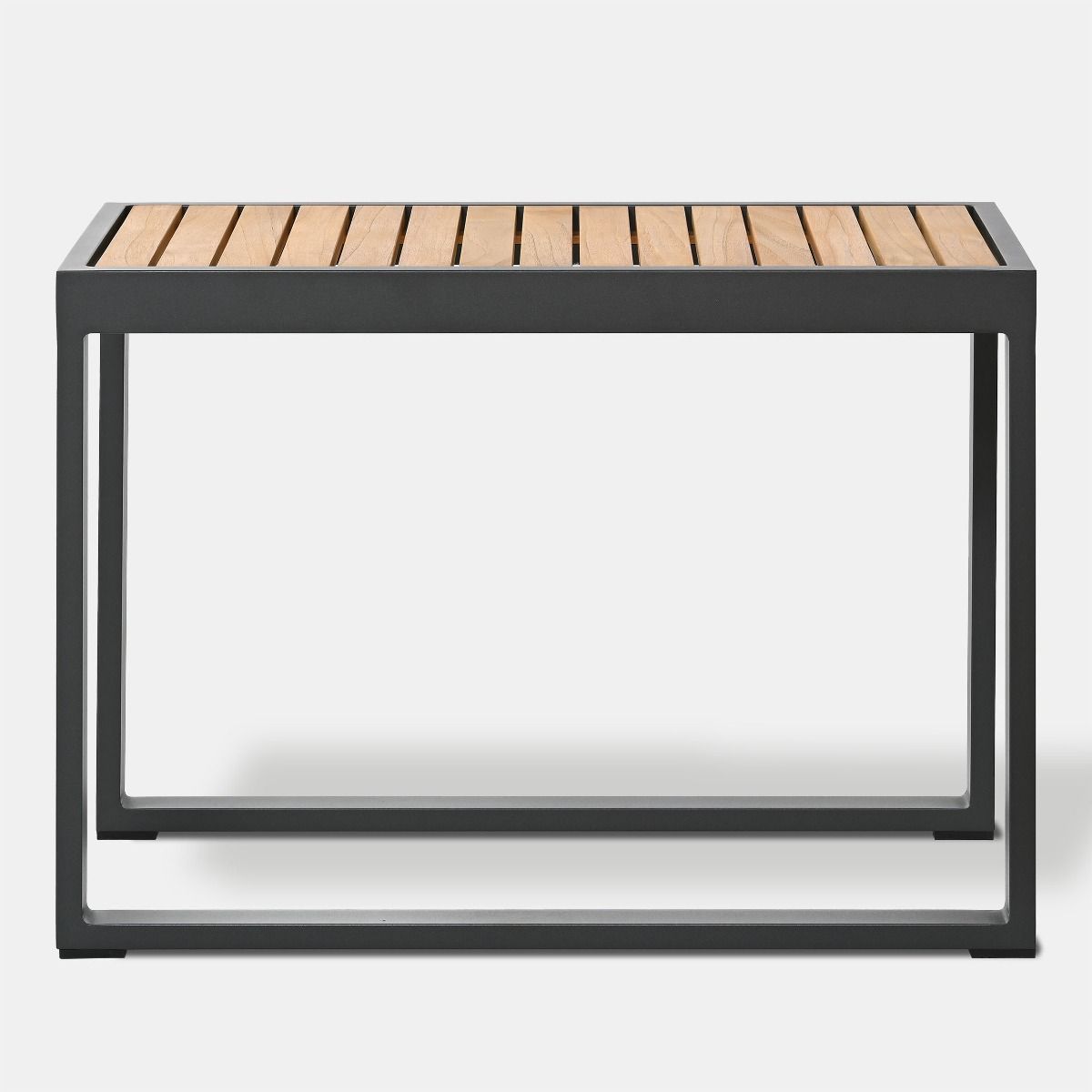 Stolik Kawowy M Tamariz 75x40x55cm Aluminium Grafit, Teak