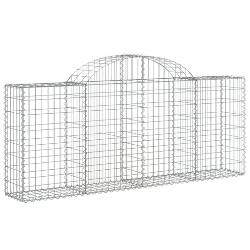 NNEVL Arched Gabion Basket 200x30x80/100 cm Galvanised Iron